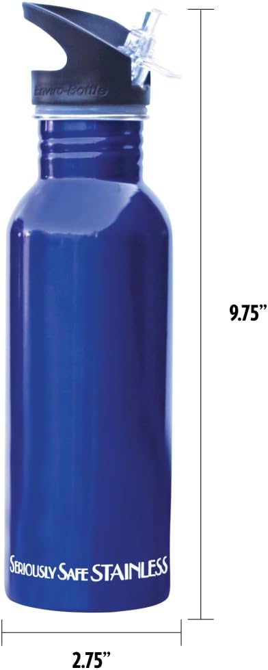 0.6-Liter Tinted Stainless Steel Water Bottle by New Wave Enviro