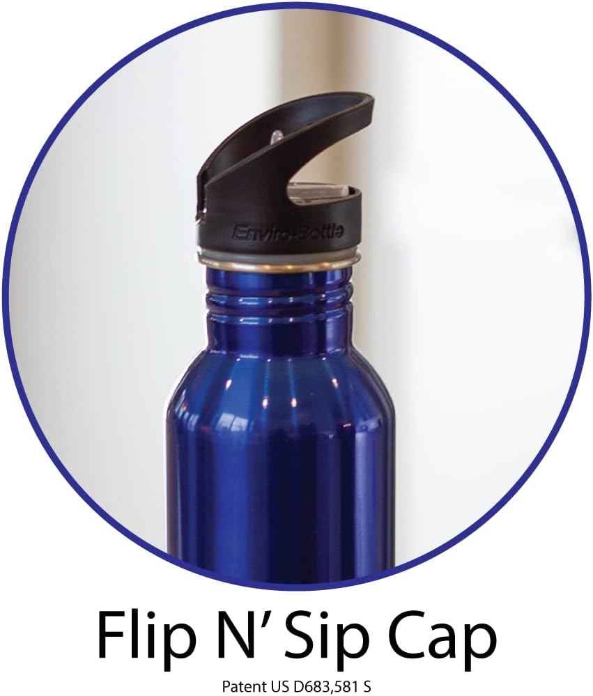 0.6-Liter Tinted Stainless Steel Water Bottle by New Wave Enviro