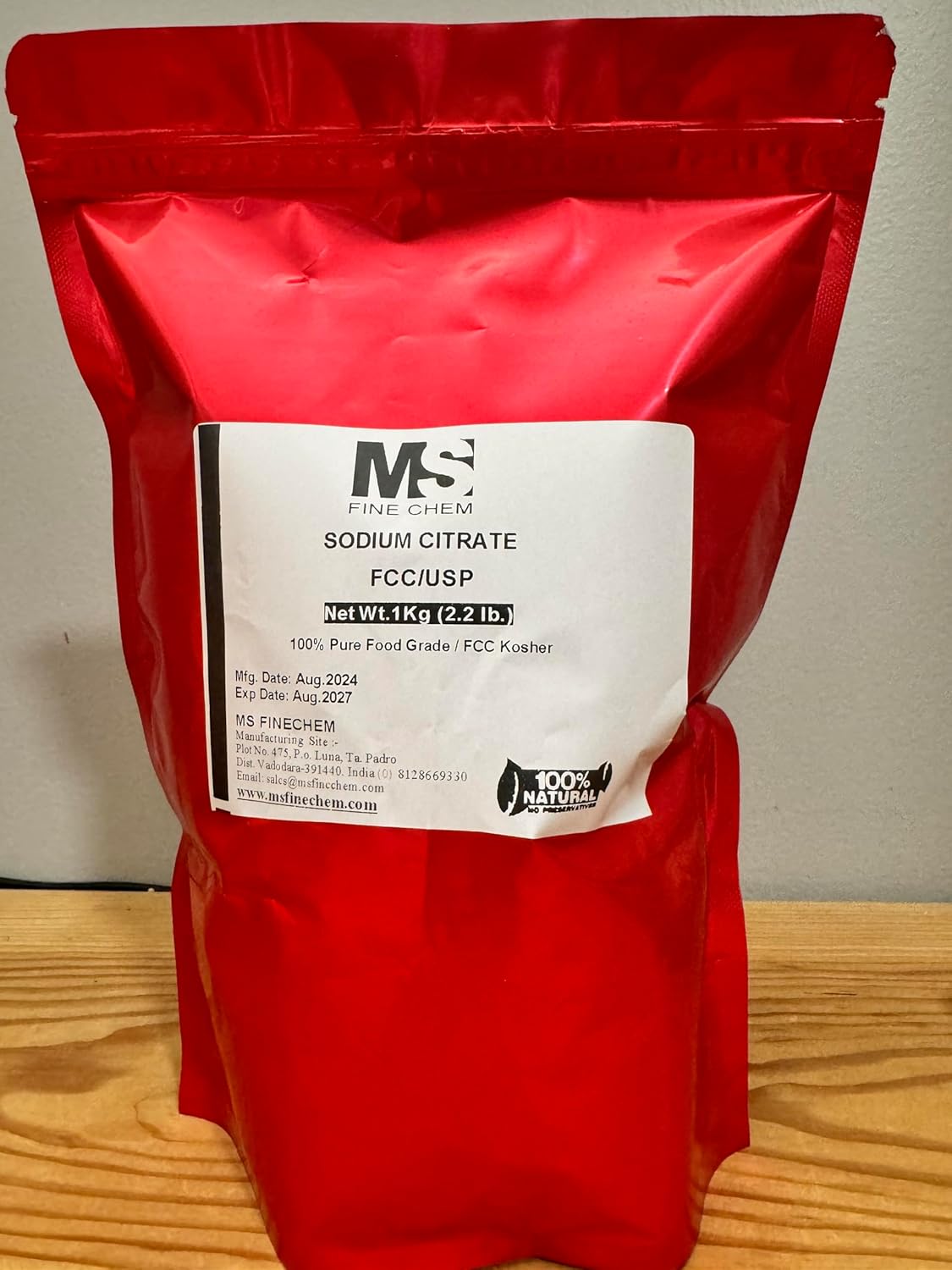 1 KG Food Grade Non-GMO Sodium Citrate Powder for Cheese, Spherification, and Molecular Gastronomy - Emulsifier, Thickener, Food Preservative