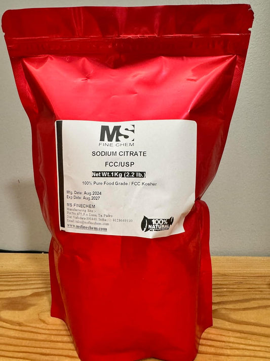1 KG Food Grade Non-GMO Sodium Citrate Powder for Cheese, Spherification, and Molecular Gastronomy - Emulsifier, Thickener, Food Preservative