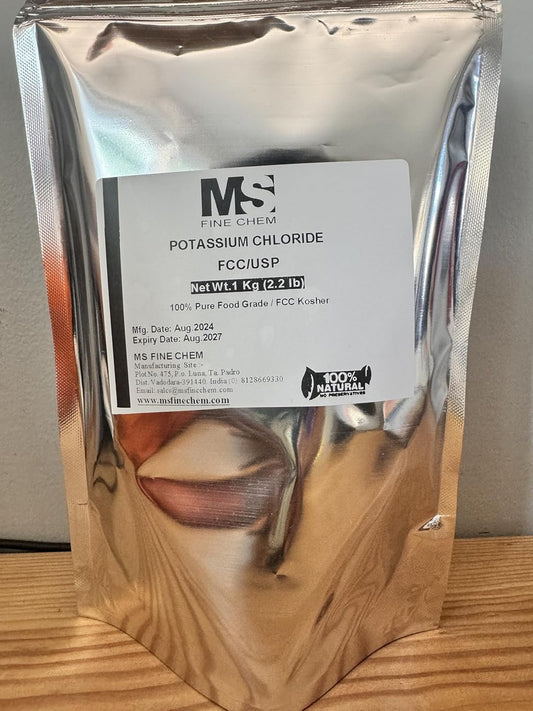 1 KG Potassium Chloride Powder - Salt Substitute & Electrolyte Supplement for Heart, Joint, and Immune Health - Filler Free & Easy to Dissolve