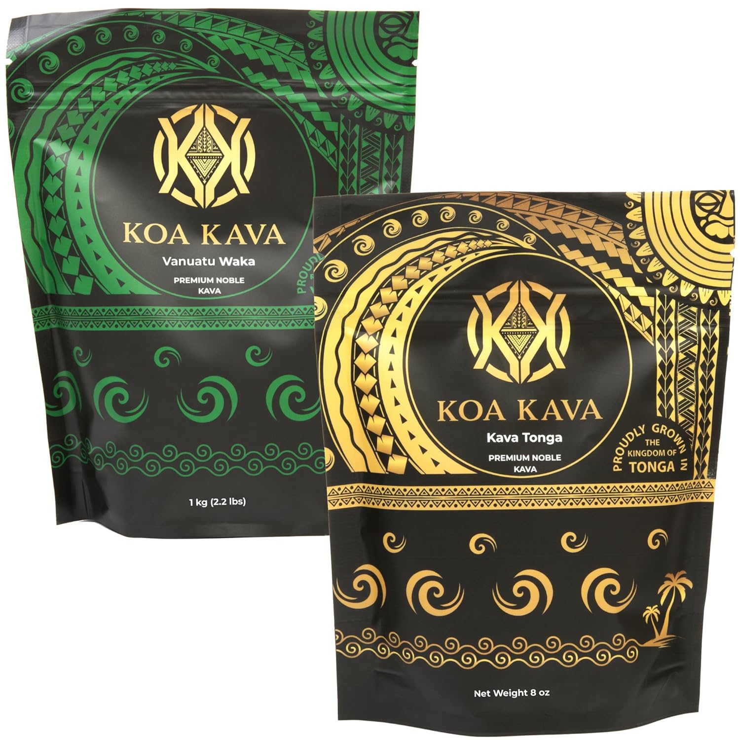 1 Kg Vanuatu Koa Kava & 8 oz Tongan Kava Bundle - High-Quality Kava Roots for Relaxation