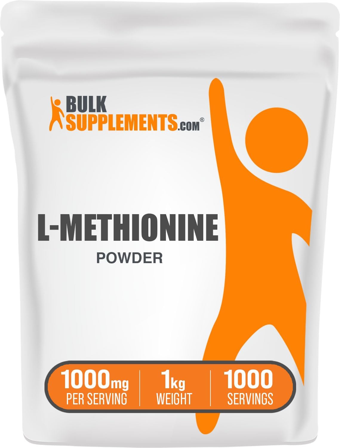 1 Kilogram L-Methionine Powder - Amino Acid & Antioxidant Supplement - Choline - 1000mg Powder (2.2lbs)
