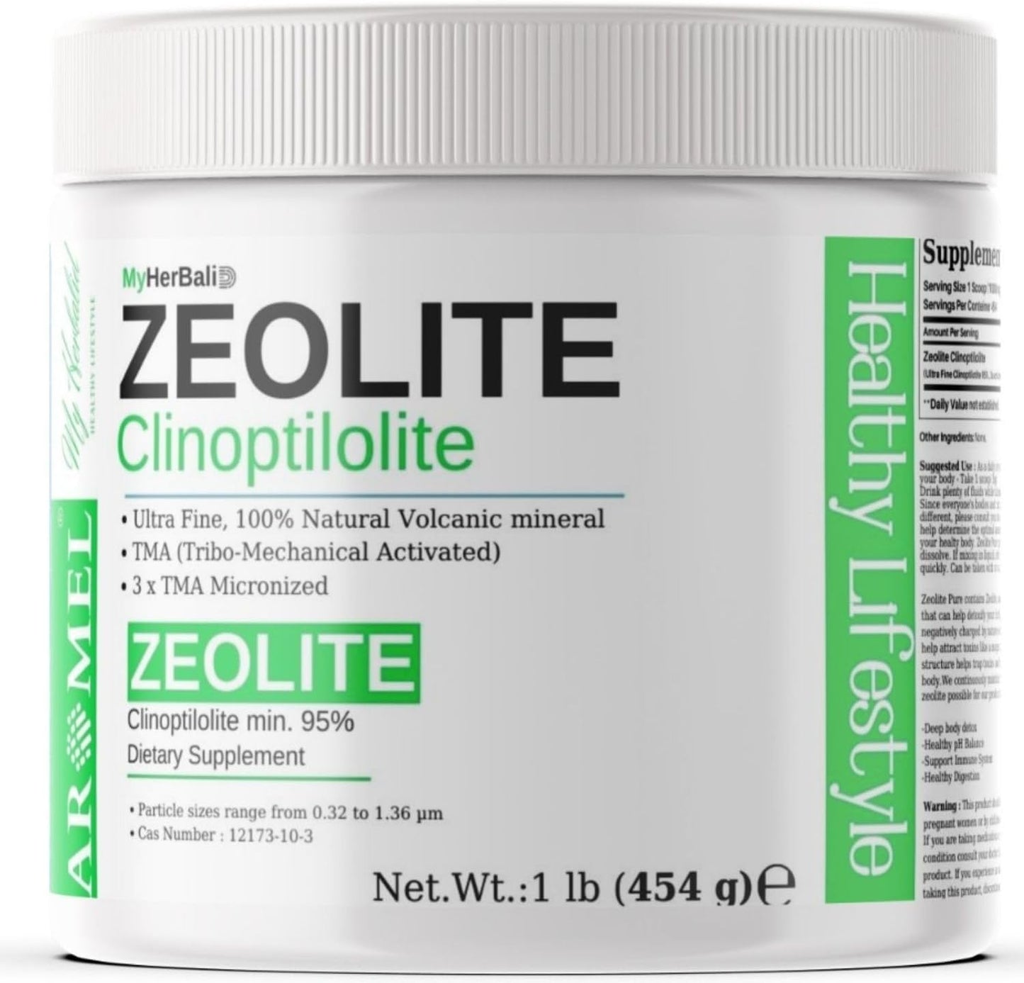 1 lb Aromel Zeolite Clinoptilolite Powder with 90 Softgel Capsules of Black Seed Oil