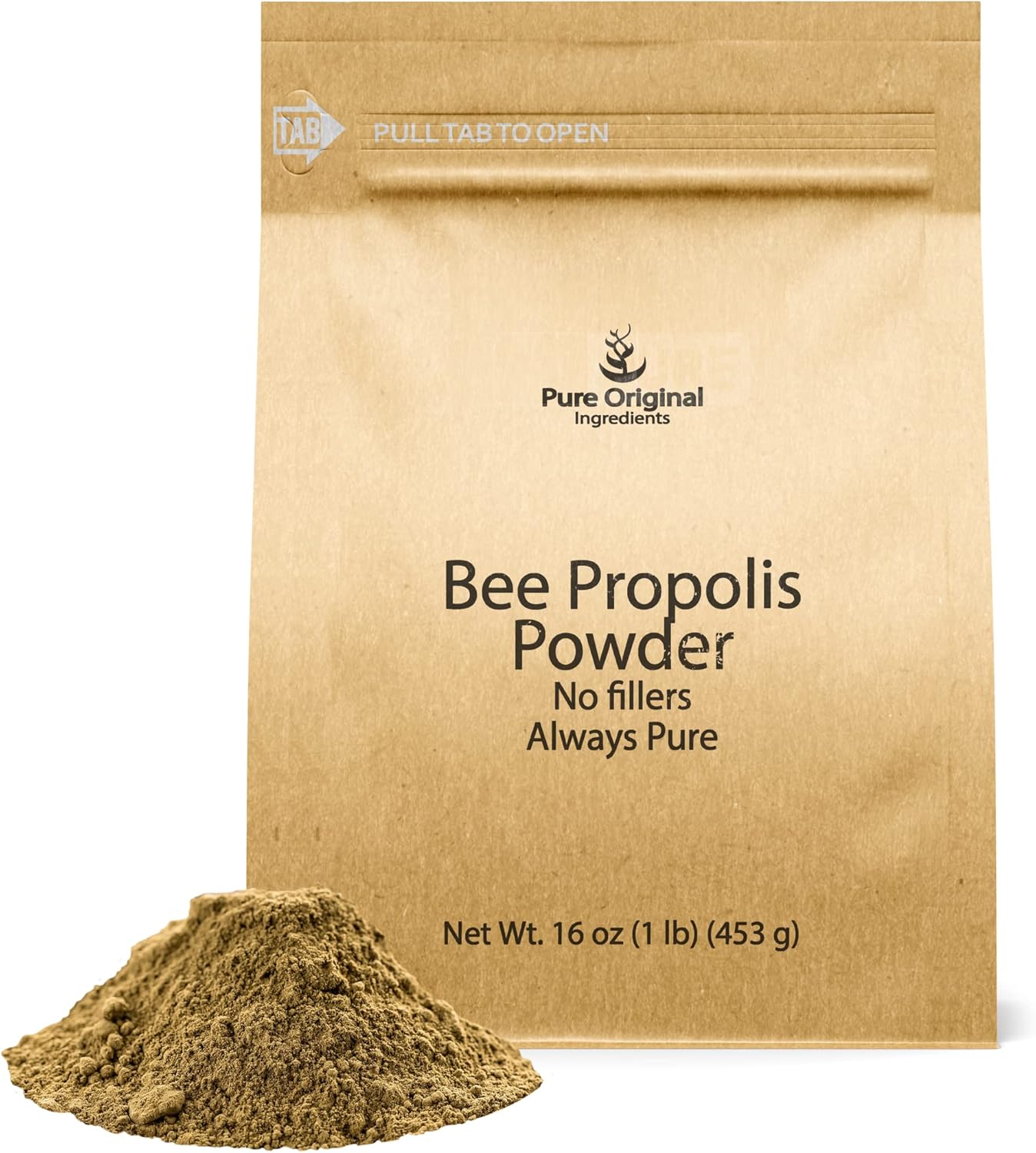 1 lb Bee Pollen Powder and Bee Propolis Powder Bundle - Pure Original Ingredients, Lab Verified, No Fillers