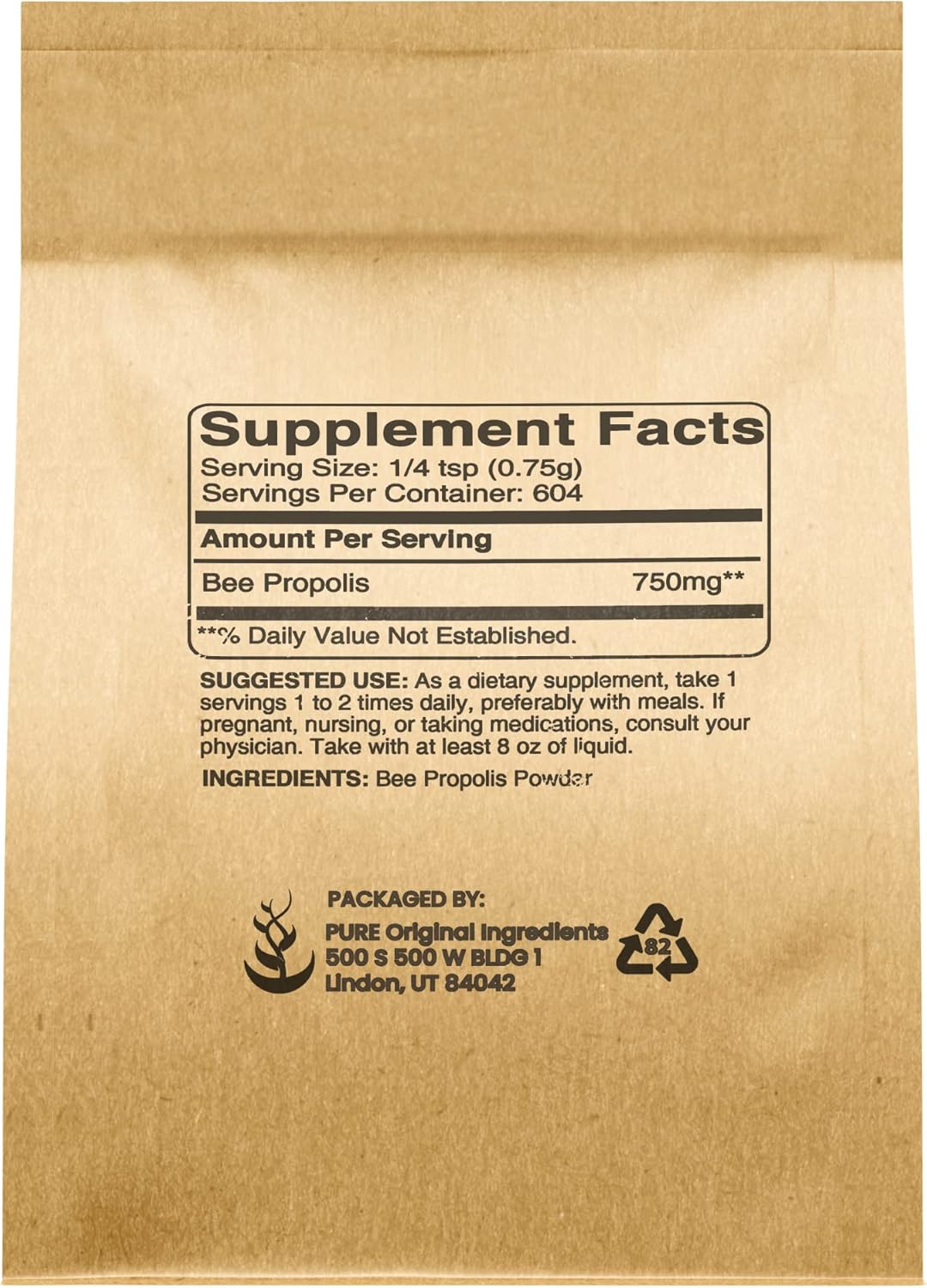 1 lb Bee Pollen Powder and Bee Propolis Powder Bundle - Pure Original Ingredients, Lab Verified, No Fillers