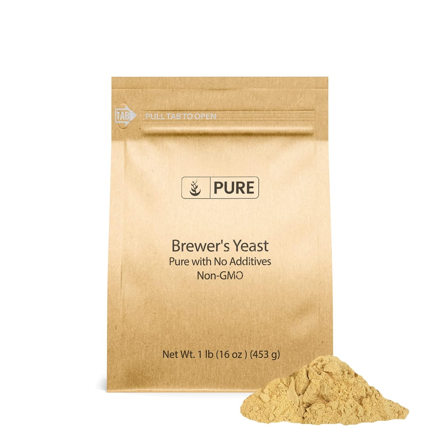1 lb Brewer's Yeast and Calcium Citrate Bundle - Pure Original Ingredients, No Additives or Fillers - Dietary Supplements for Wellness