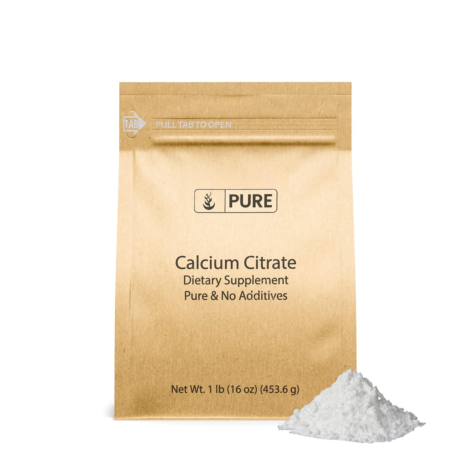 1 lb Brewer's Yeast and Calcium Citrate Bundle - Pure Original Ingredients, No Additives or Fillers - Dietary Supplements for Wellness