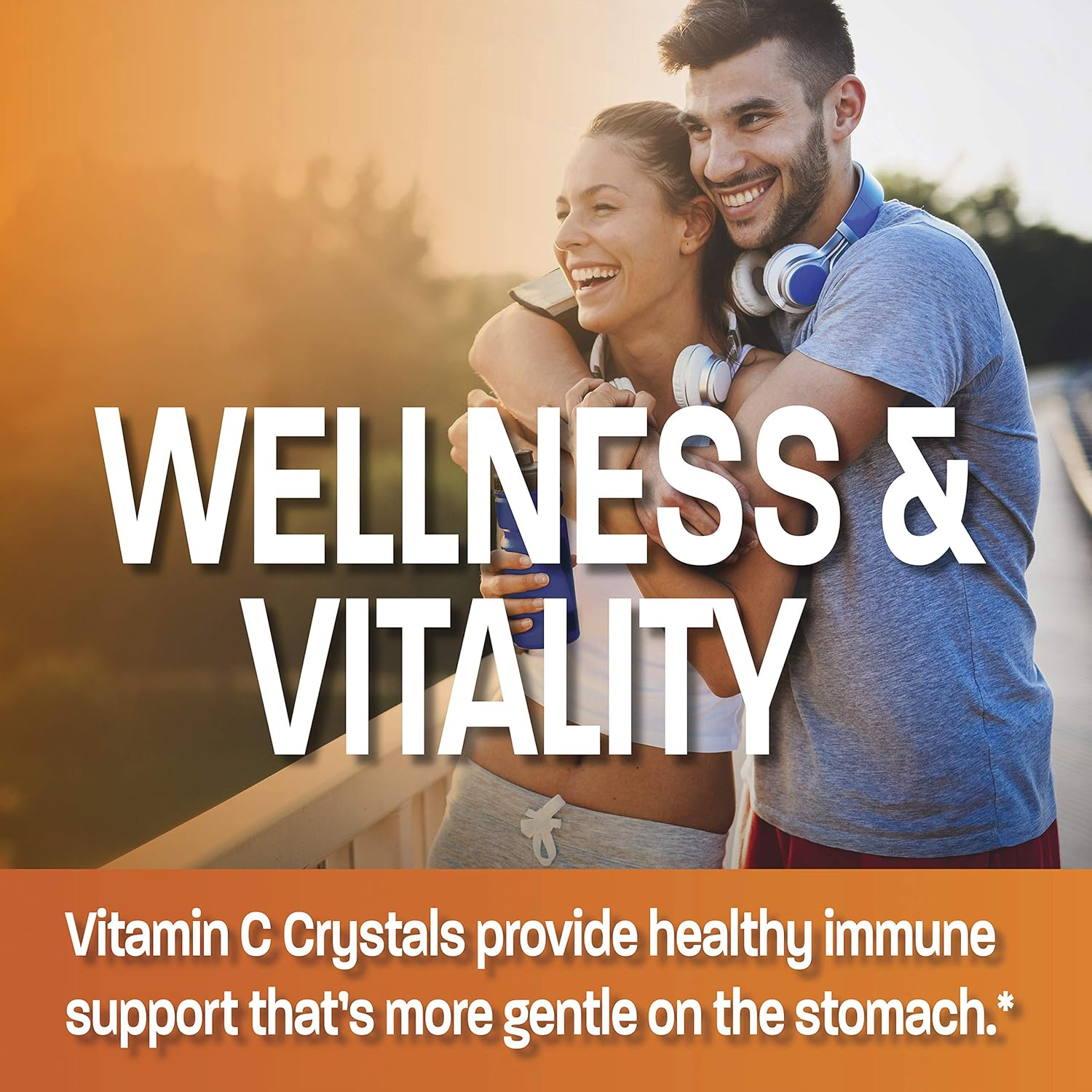 1 lb Bronson Buffered Vitamin C Powder with Sodium Ascorbate for Immune Support & Antioxidant Protection - Fine Crystals