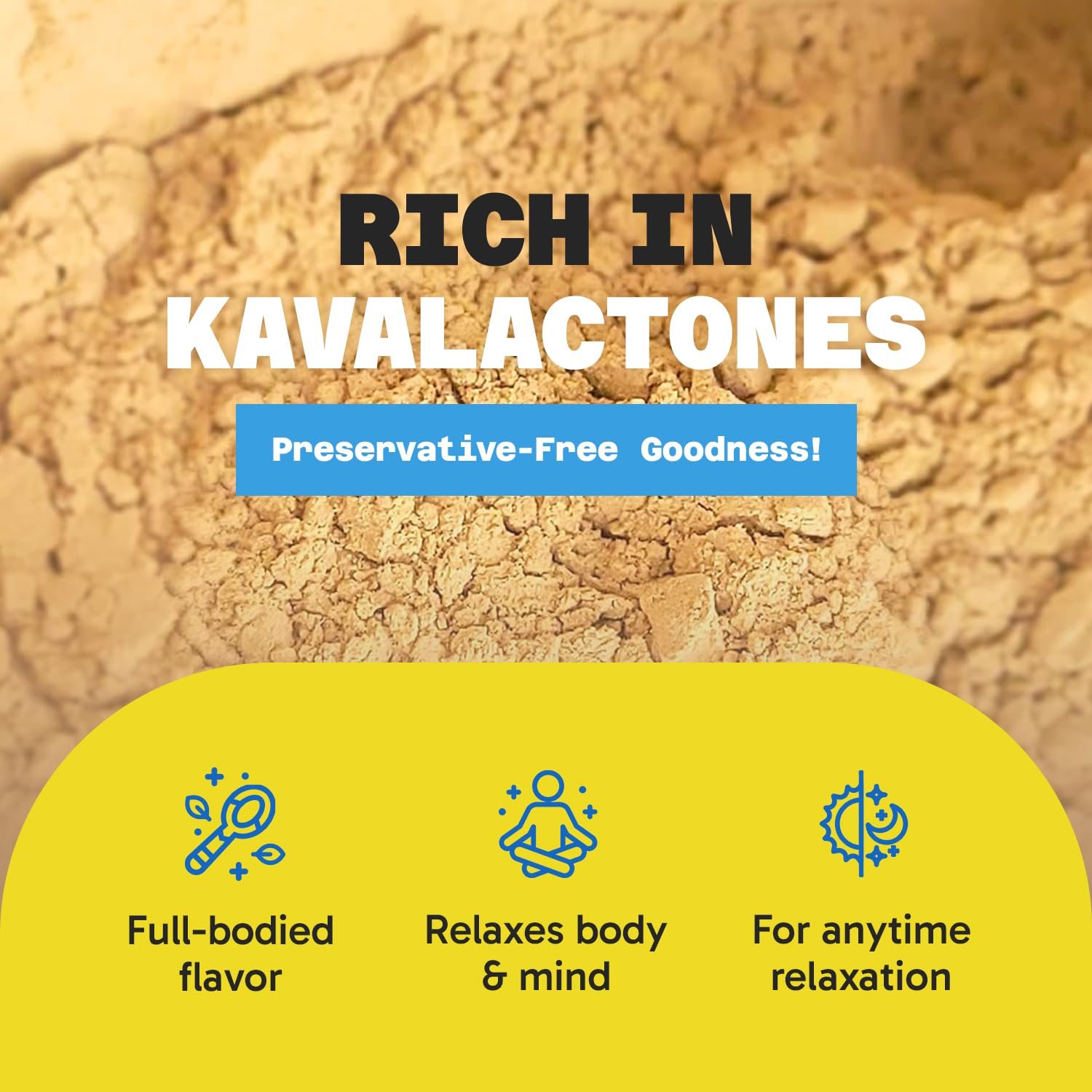 1 lb Fiji Vanua Kava Premium Loloma Waka Kava Root Powder - Noble Kava Root with Sun-dried Lateral Roots - Medium Grind for Easy Preparation - Smooth & Delicious Taste