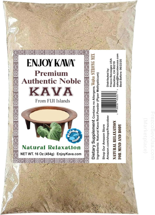 1 LB Fiji's #1 AAA Grade Waka Kava Root Powder - 100% Noble Kava from Pure Fijian Roots - Fiji'sKava.com