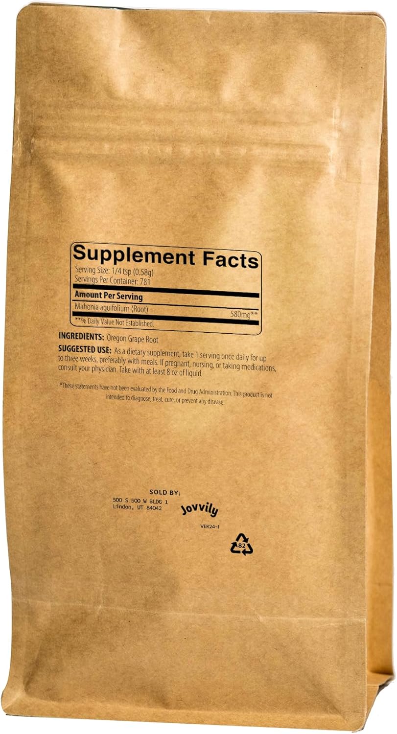 1 lb Jovvily Oregon Grape Root Powder - Natural Herbal Supplement