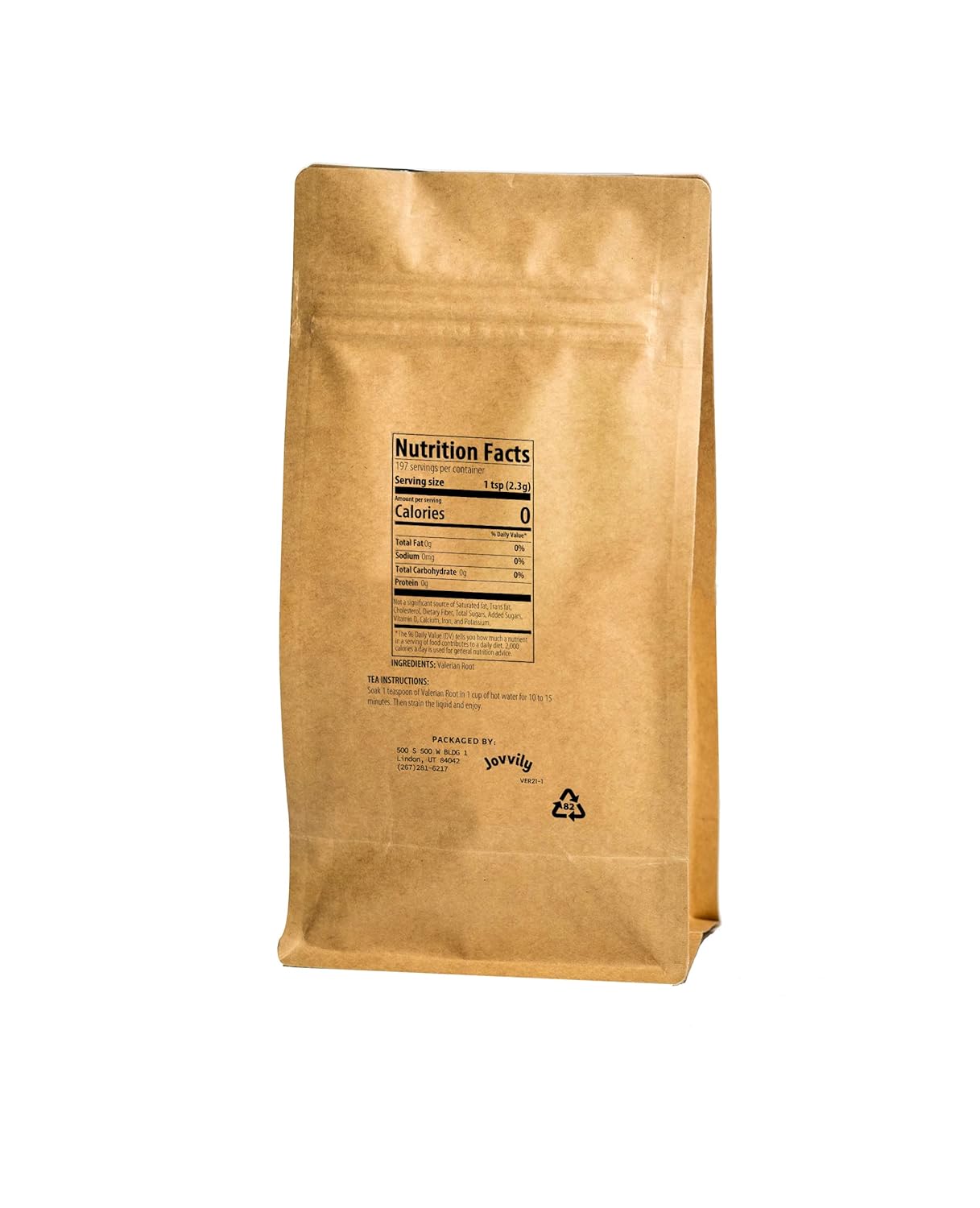 1 lb Jovvily Valerian Root Cut & Sifted Herbal Tea - Pure and Natural