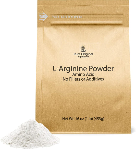 1 lb L-Arginine Powder with Pure Amino Acids - No Fillers - Dietary Supplement