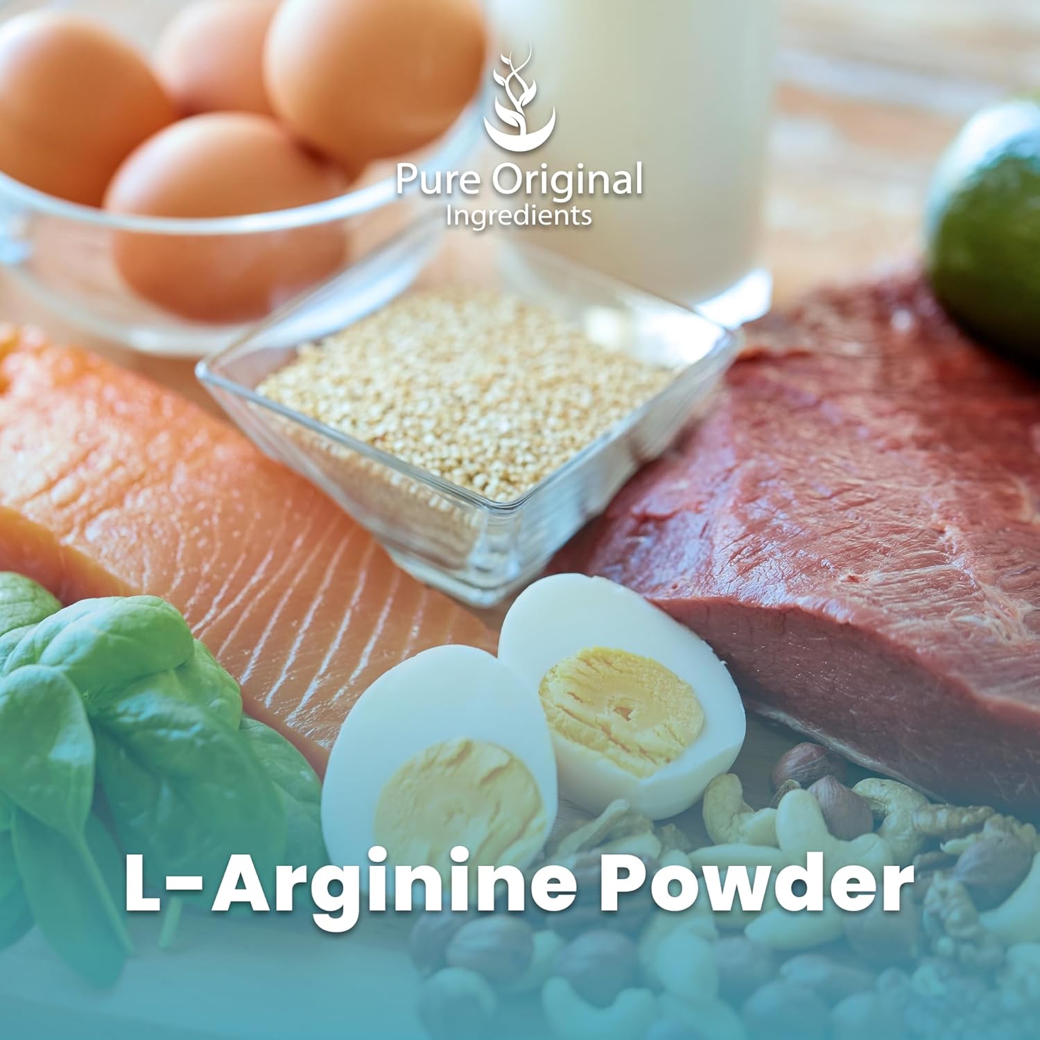 1 lb L-Arginine Powder with Pure Amino Acids - No Fillers - Dietary Supplement