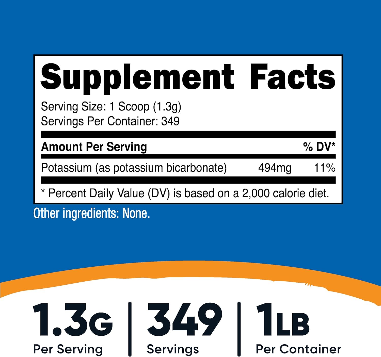 1 LB Nutricost Potassium Bicarbonate Powder - Gluten Free, Non-GMO - High-Quality Dietary Supplement