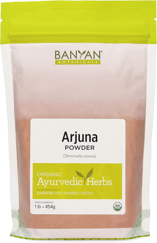 1 lb. Organic Arjuna Bark Powder - Herbal Heart Supplement for Proper Heart Function - Non-GMO, Vegan, Sustainably Sourced