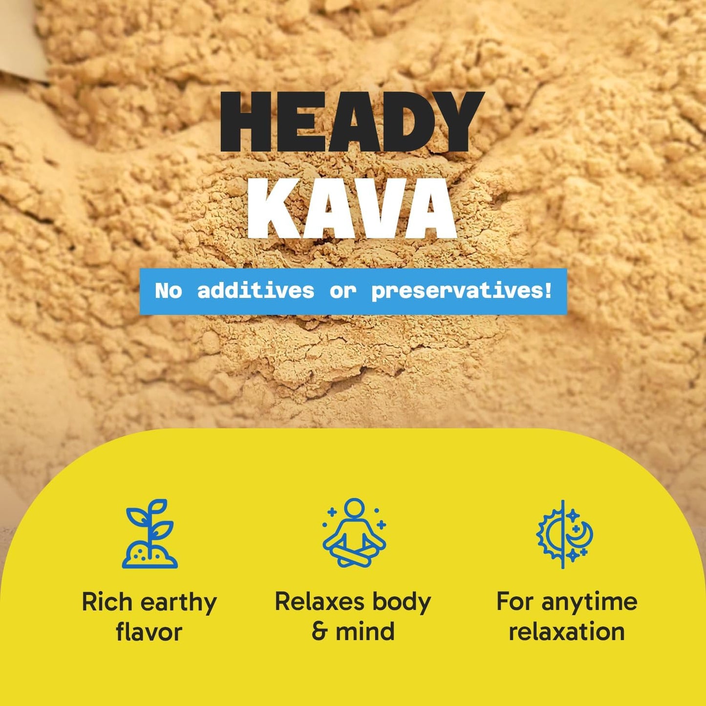 1 lb Premium Fiji Vanua Kava Lewena Powder - Smooth & Pure Basal Kava Roots, Medium Grind, 6-7% Kavalactone Content - No Additives