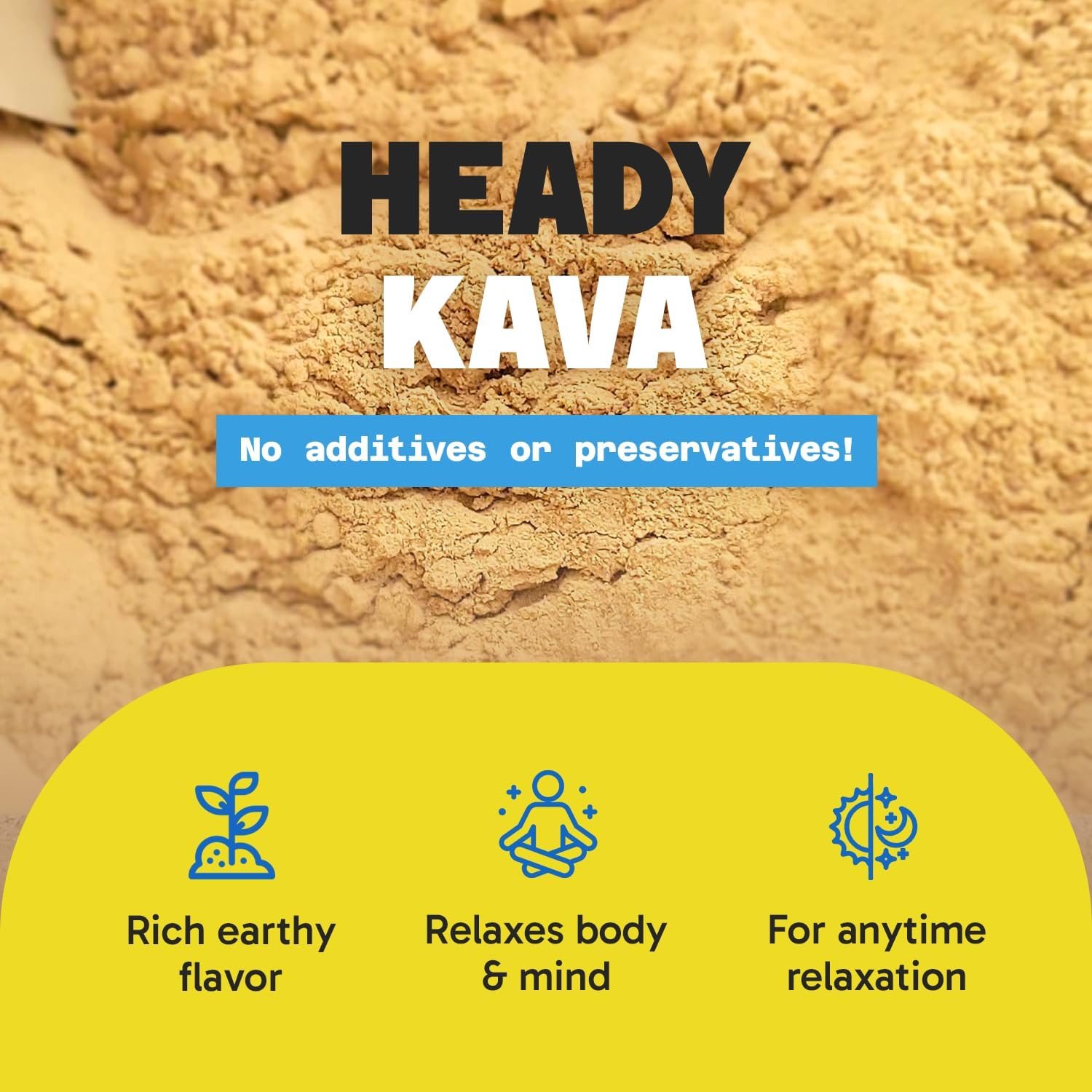 1 lb Premium Fiji Vanua Kava Lewena Powder - Smooth & Pure Basal Kava Roots, Medium Grind, 6-7% Kavalactone Content - No Additives