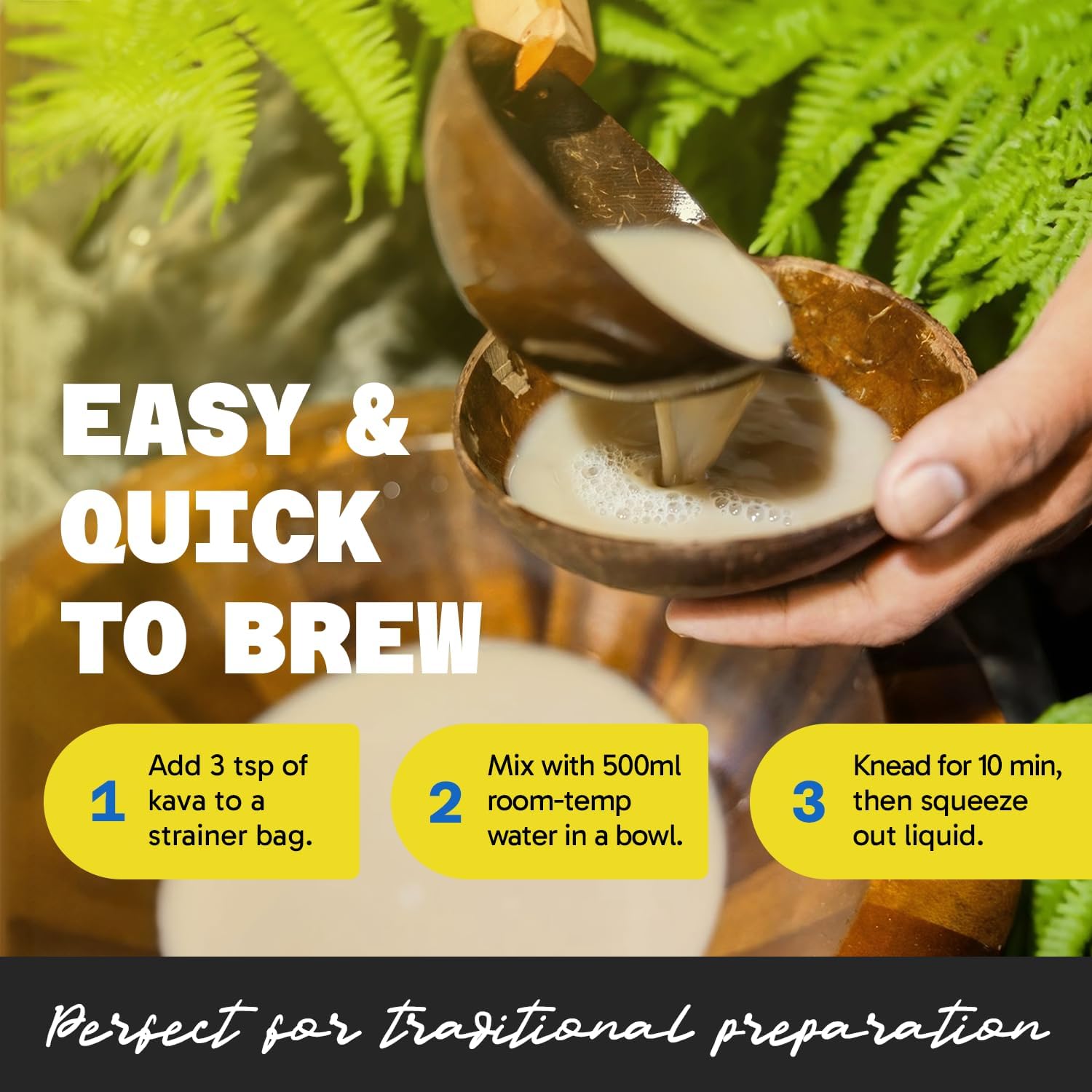 1 lb Premium Fiji Vanua Kava Lewena Powder - Smooth & Pure Basal Kava Roots, Medium Grind, 6-7% Kavalactone Content - No Additives