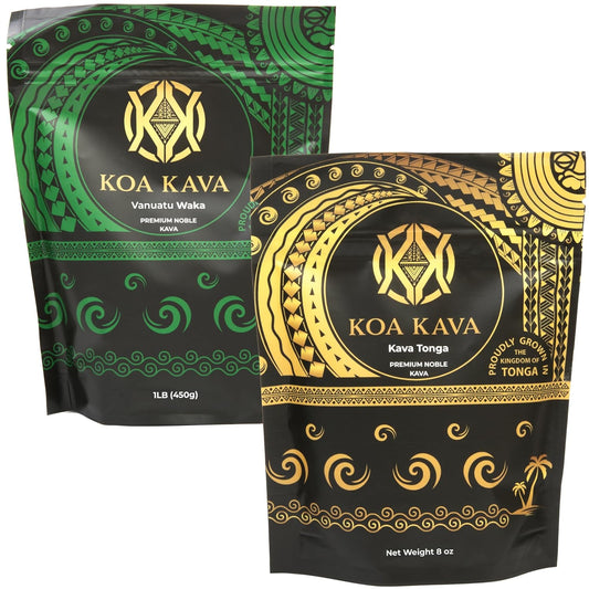 1 lb Vanuatu Koa Kava with 8 oz Tongan Kava - Bundle Deal