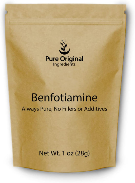 1 oz Benfotiamine Supplement - Pure Original Ingredients, No Fillers or Additives Included