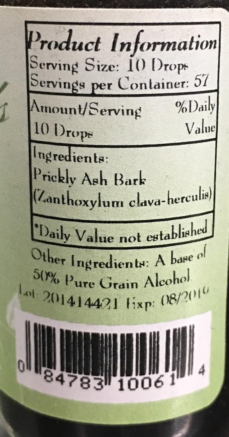 1 oz Best Botanicals Prickly Ash Bark Extract - Pure and Natural Formula for Overall Wellness