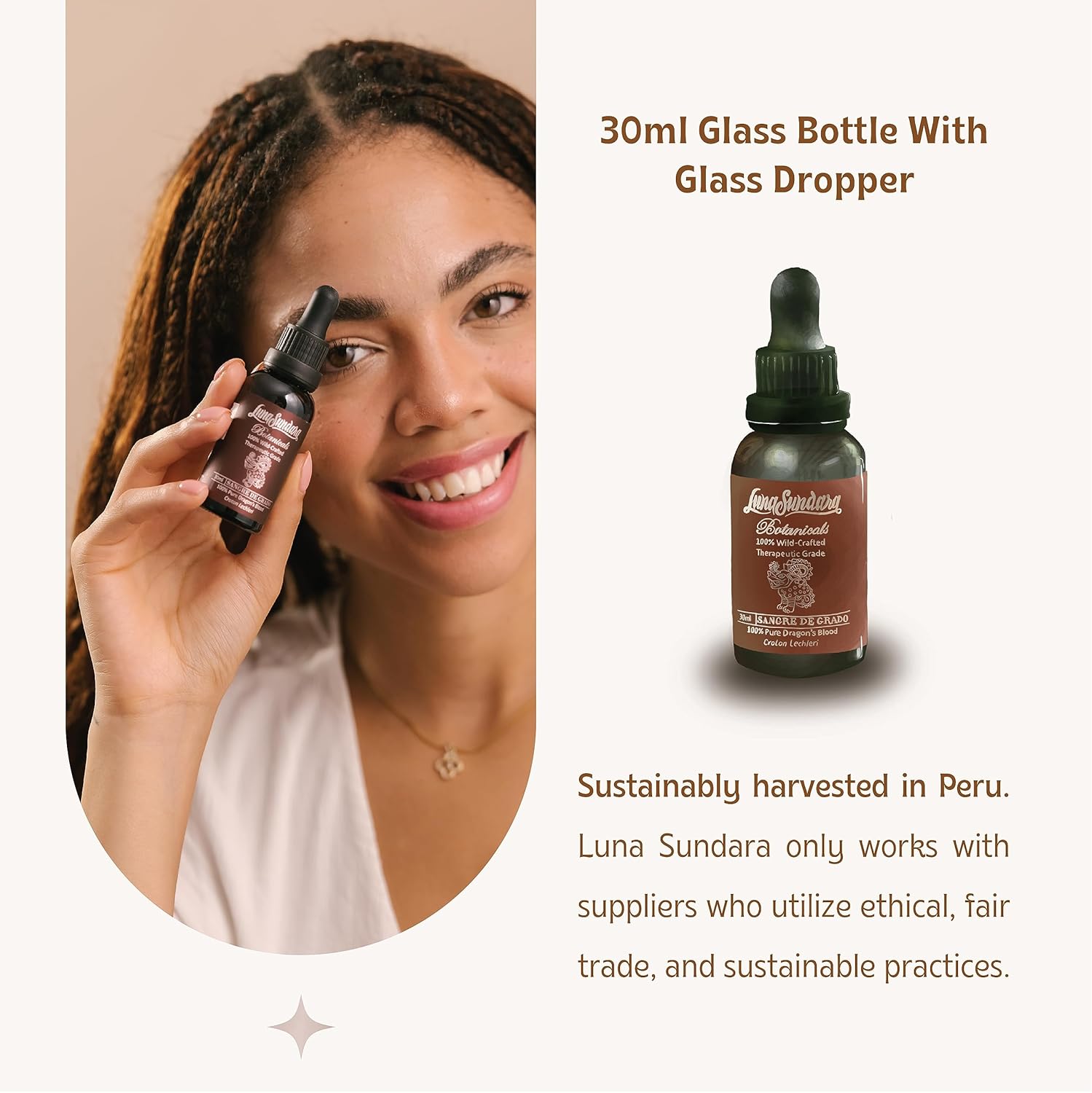 1 Oz Luna Sundara Dragon's Blood Sangre de Grado - Pure, Raw, Ethically Sourced, No Alcohol, Wild Crafted - 100% Natural