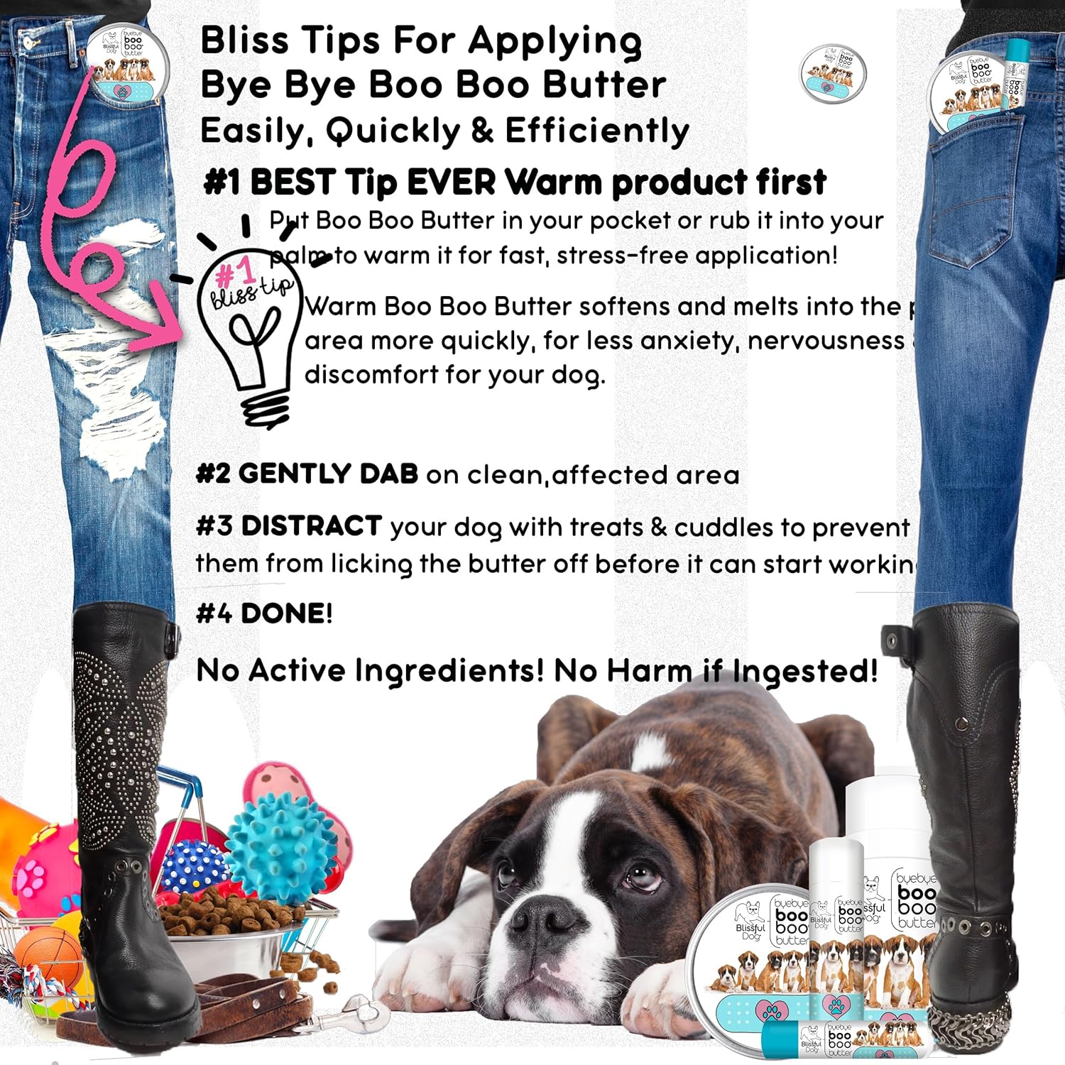 1 oz TIN Boxer Booboo Butter by The Blissful Dog - Soothing Balm for Boxer Dogs' Skin Issues