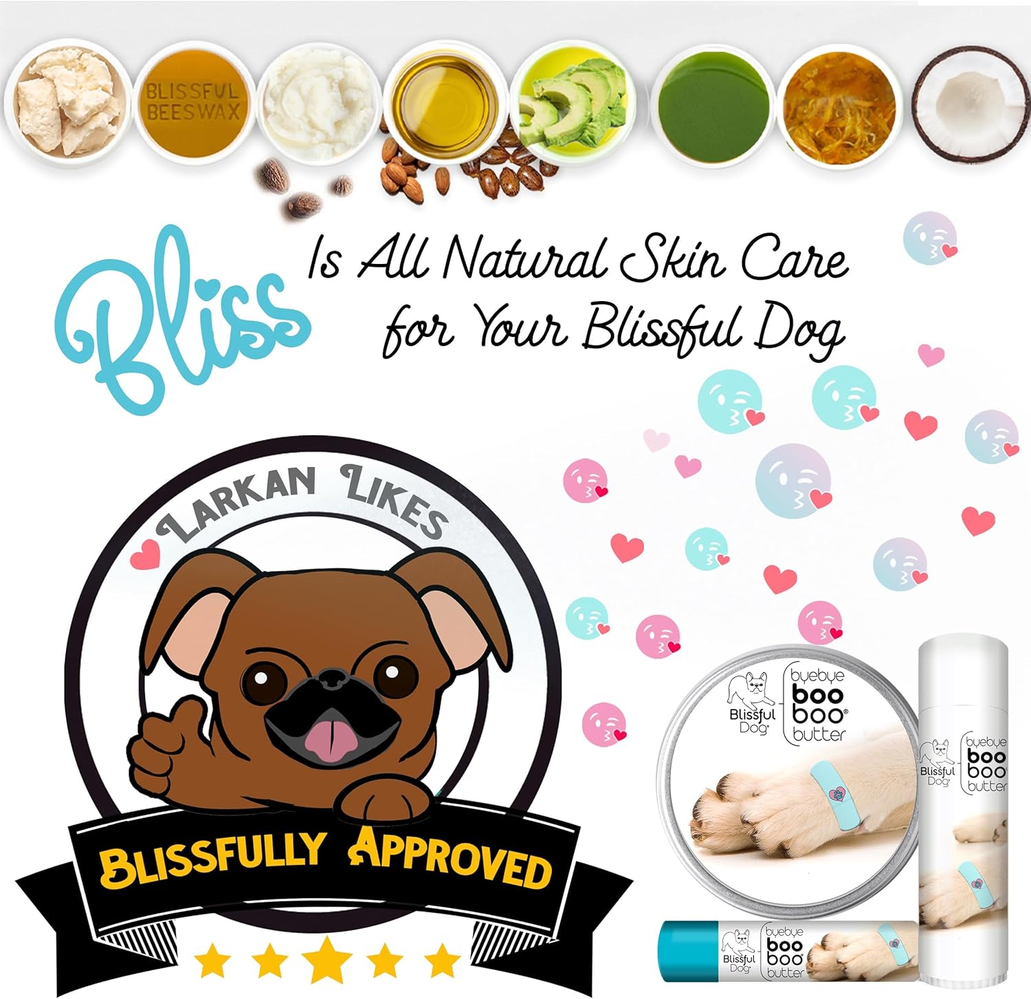 1 oz TIN Boxer Booboo Butter by The Blissful Dog - Soothing Balm for Boxer Dogs' Skin Issues