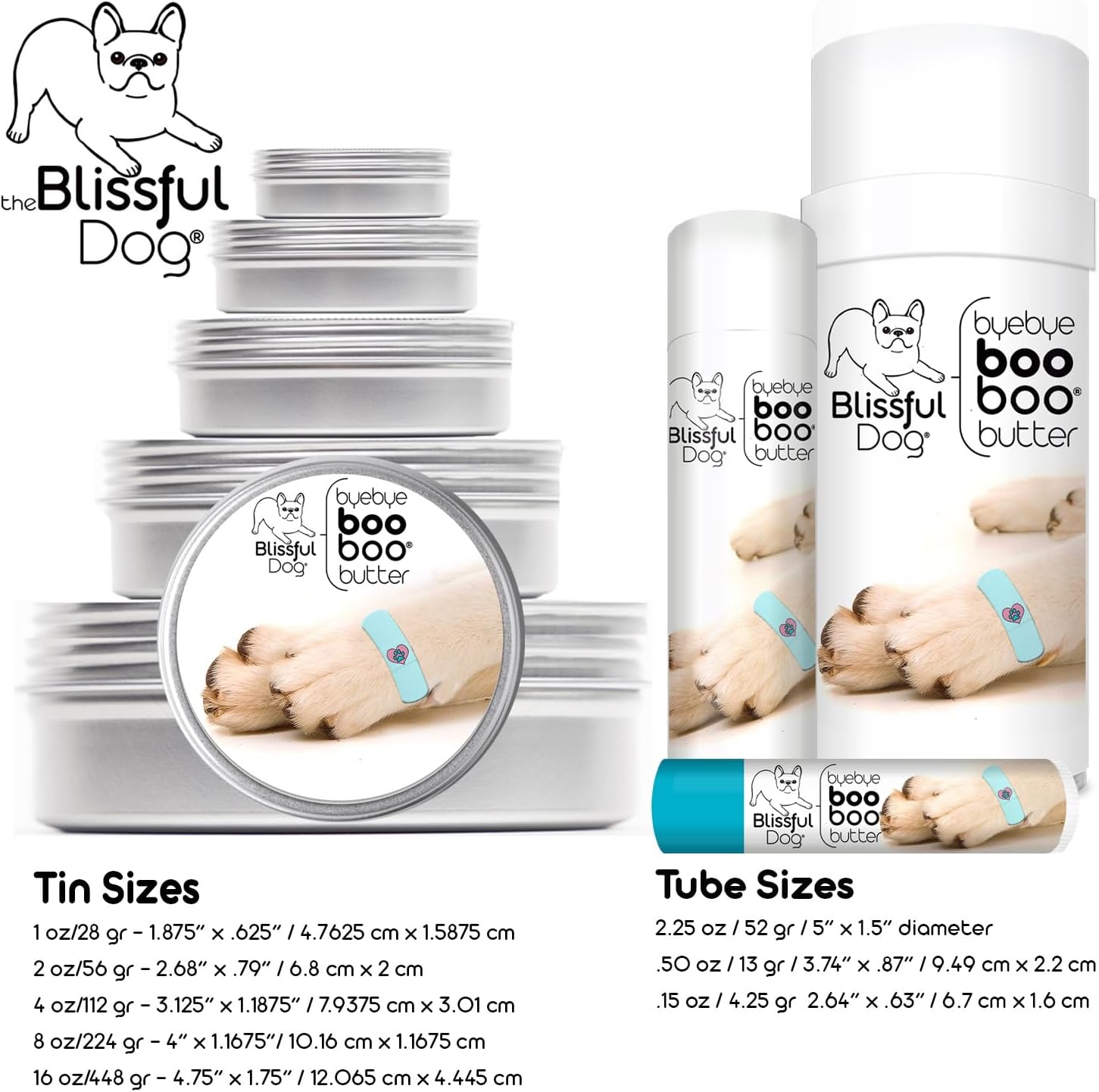 1 oz TIN Boxer Booboo Butter by The Blissful Dog - Soothing Balm for Boxer Dogs' Skin Issues