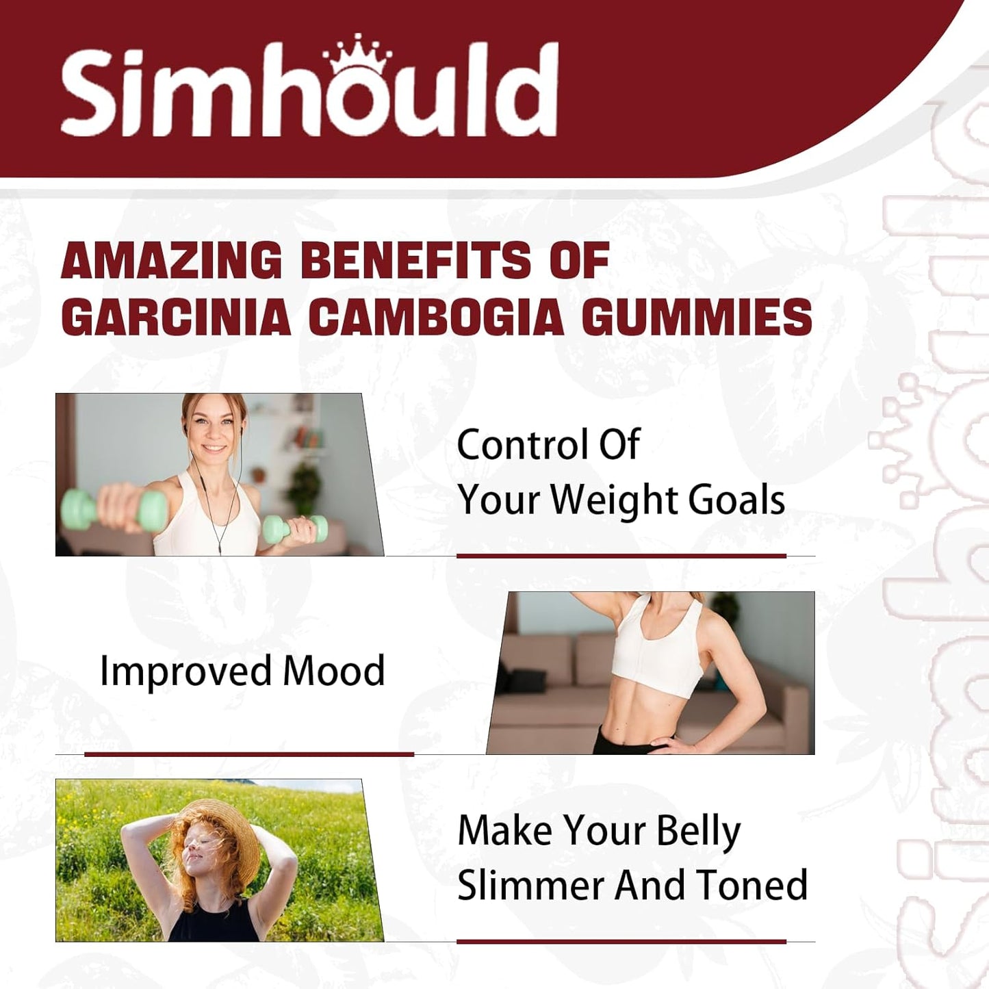 1 Pack Sugar-Free Garcinia Cambogia Gummies - 3000mg 95% HCA with L-Carnitine, Energy Boost, Strawberry Flavor - Easy to Take 60 Count Gummy Pack