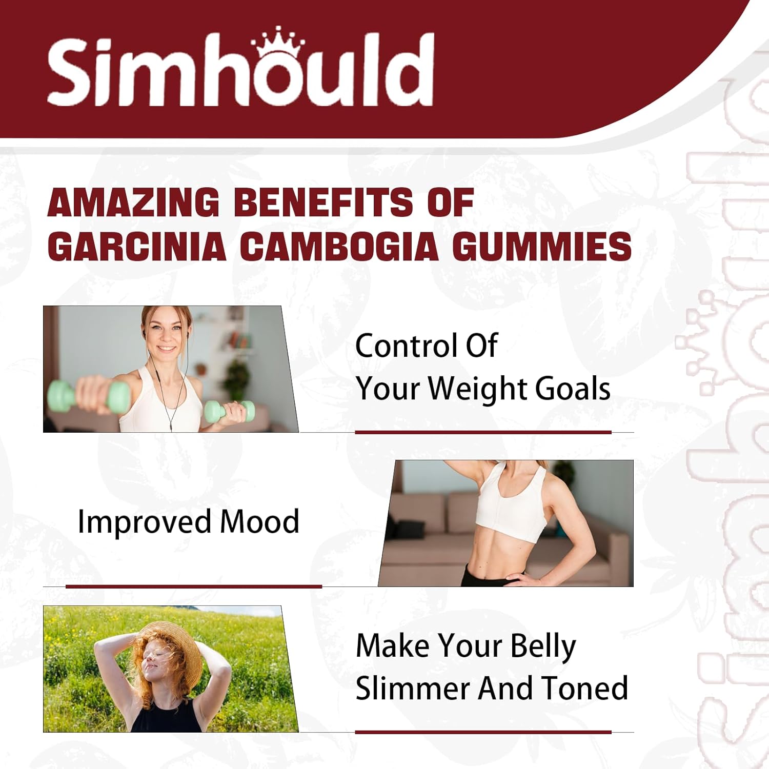 1 Pack Sugar-Free Garcinia Cambogia Gummies - 3000mg 95% HCA with L-Carnitine, Energy Boost, Strawberry Flavor - Easy to Take 60 Count Gummy Pack