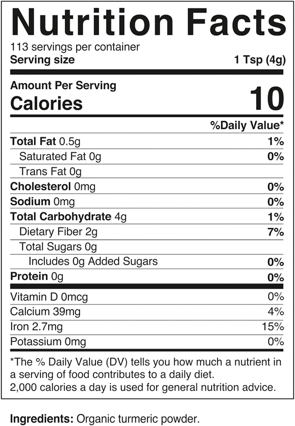 1 Pound (16 Ounce) of Vitamatic Certified USDA Organic Turmeric Powder - High Quality Spice for Cooking and Health Benefits