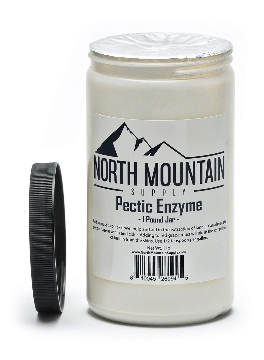 1 Pound Jar of North Mountain Supply Pectic Enzyme for Wine and Cider Making