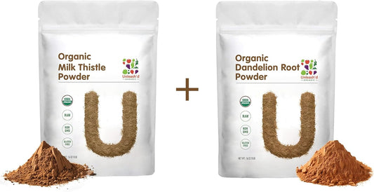 1 Pound of Organic Milk Thistle and Dandelion Root Powder - Unleash'd