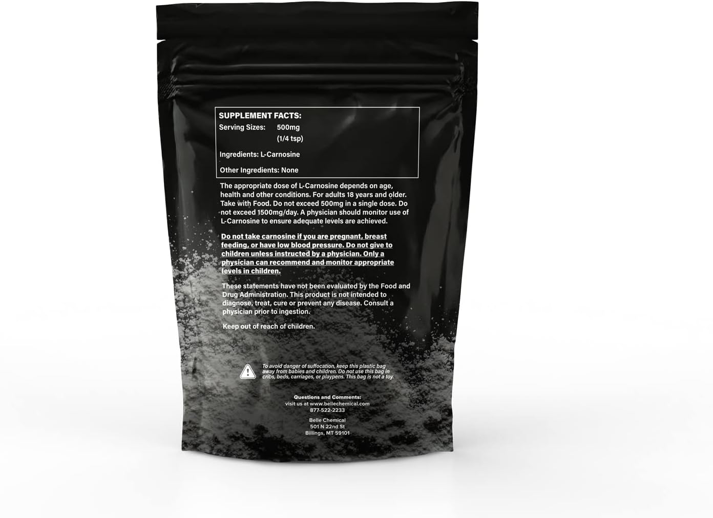 1 Pound of Pharmaceutical Grade Belle Chemical Pure L-Carnosine Powder for Anti-Aging and Cognitive Health