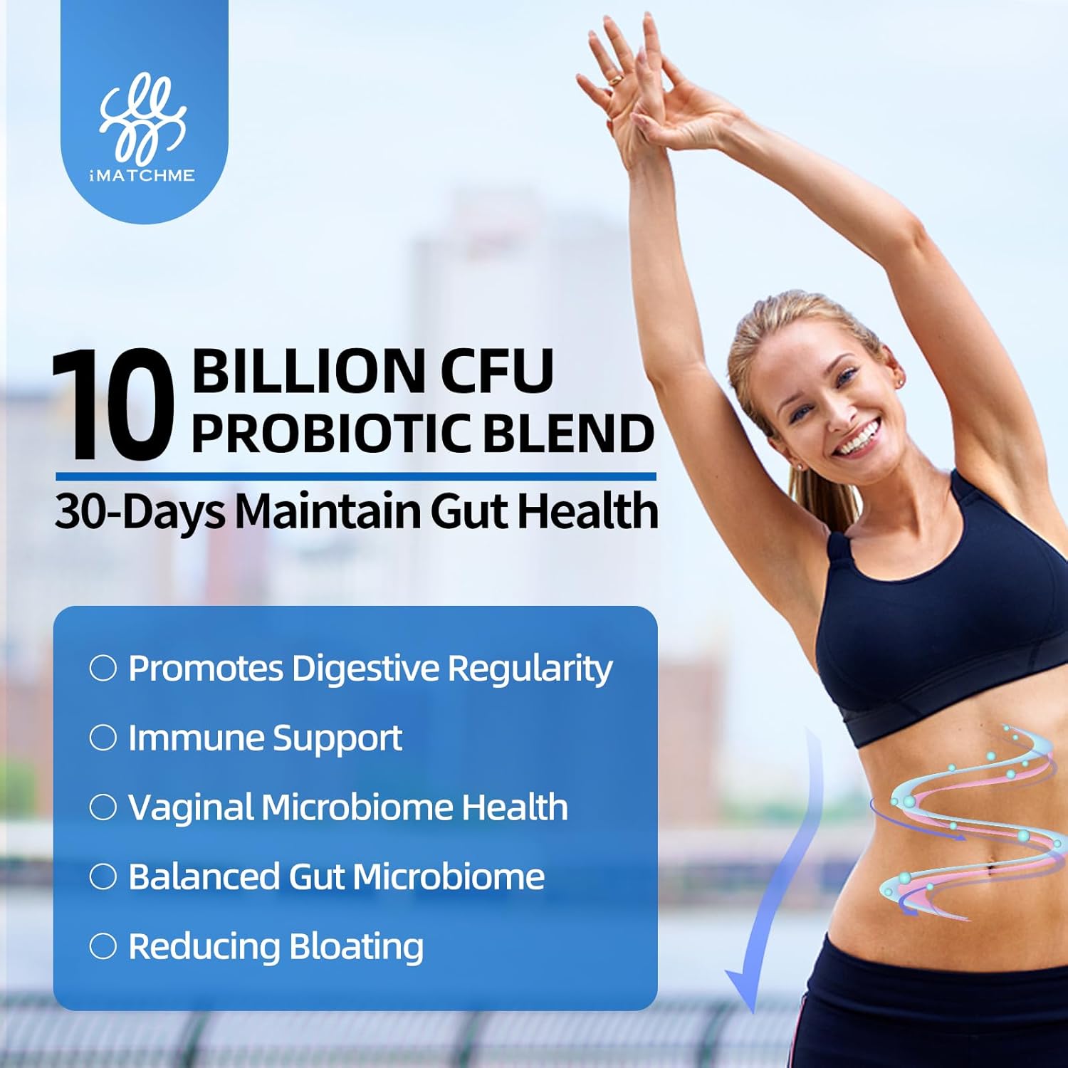 10 Billion Probiotics CFU Supplement with Prebiotic, Vitamin B, Vegetables, Digestive Enzymes - 60 Capsules for Digestive, Bloating, Vaginal, Immune Health