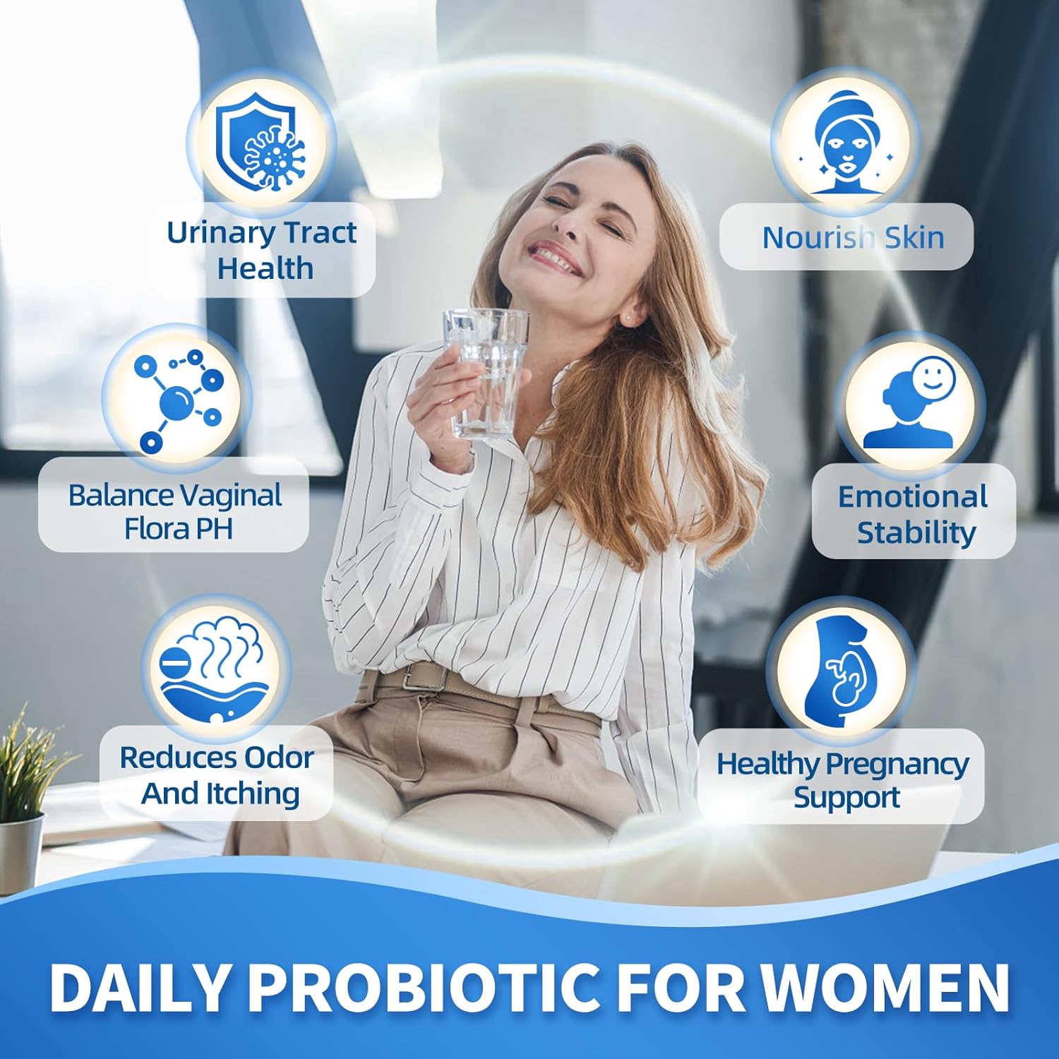 10 Billion Probiotics CFU Supplement with Prebiotic, Vitamin B, Vegetables, Digestive Enzymes - 60 Capsules for Digestive, Bloating, Vaginal, Immune Health