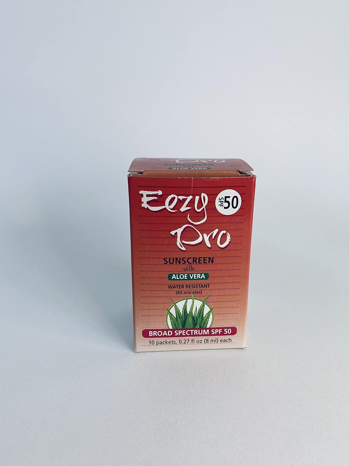 10 Boxes of Spf50 Sunscreen with Aloe Snap Packets - 2.7 Fluid Ounce Each