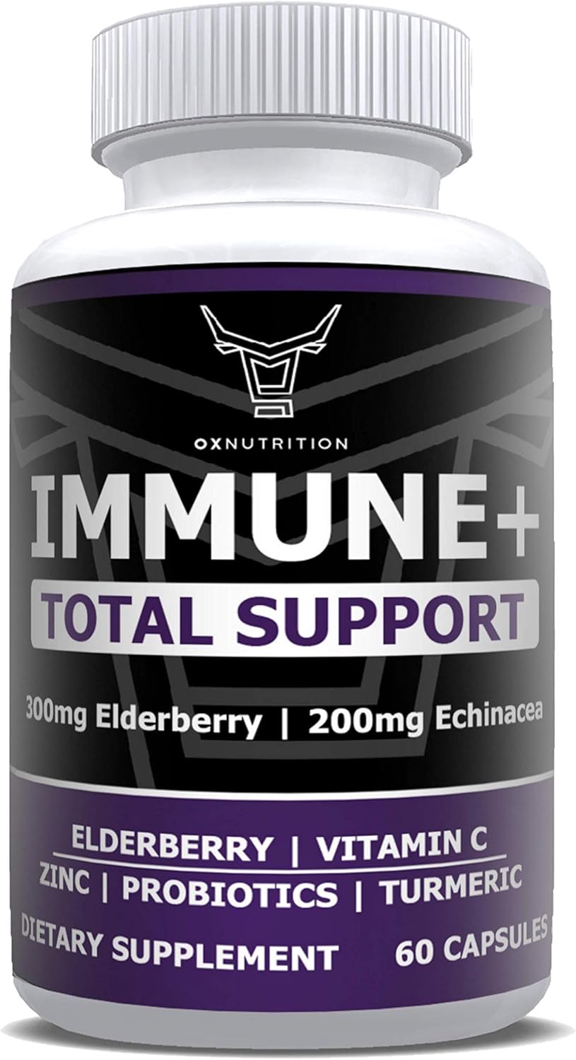 10-in-1 Immune Defense Supplement with Elderberry, Vitamin C, Zinc, and Probiotics - 30 Day Supply