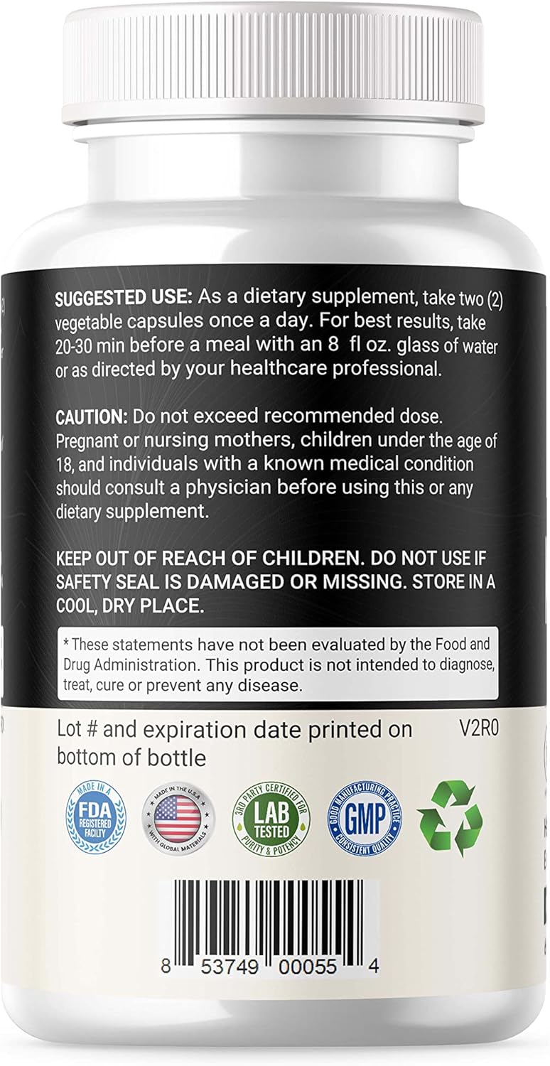 10-in-1 Mushroom Complex Capsule with Real Fruiting Body - Lion's Mane, Reishi, Cordyceps, Chaga, Turkey Tail, Maitake Supplement