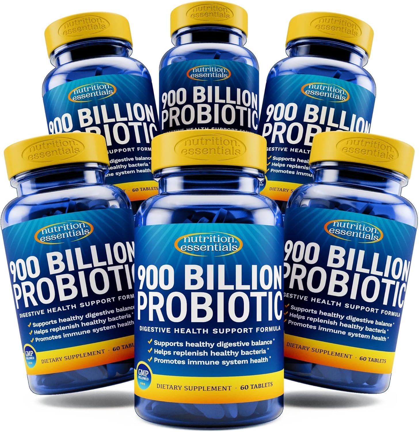 10 Month Supply Probiotic Digestive Health Support for Women & Men - USA Made Vegan Formula with Prebiotic Blend - 62% More Stable Gut Health Probiotics