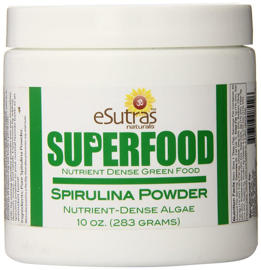 10 Ounce Esutras Organics Raw Spirulina Powder for Natural Wellness