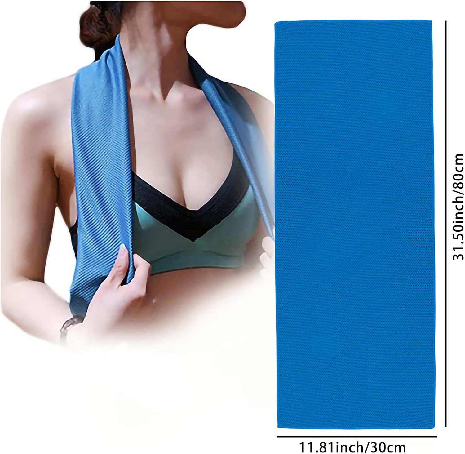 10-Pack Microfiber Cooling Towels for Neck and Face - Ideal for Gym, Travel, Yoga, Camping, Running - 10 Colors