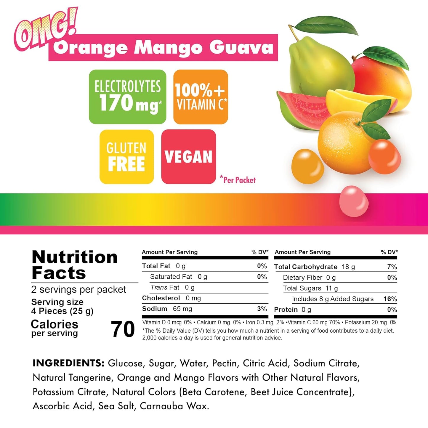 10 Pack of Bonk Breaker Orange Mango Guava Energy Chews with Electrolytes