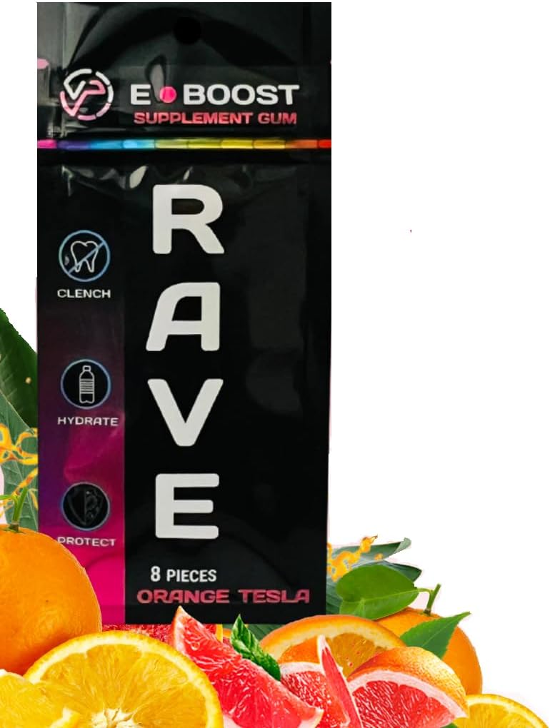 10 Pack VitaPLUR E-Boost Gum for Rave Wellness with Magnesium, Antioxidants, and Electrolytes - Adderall Comedown Relief Included