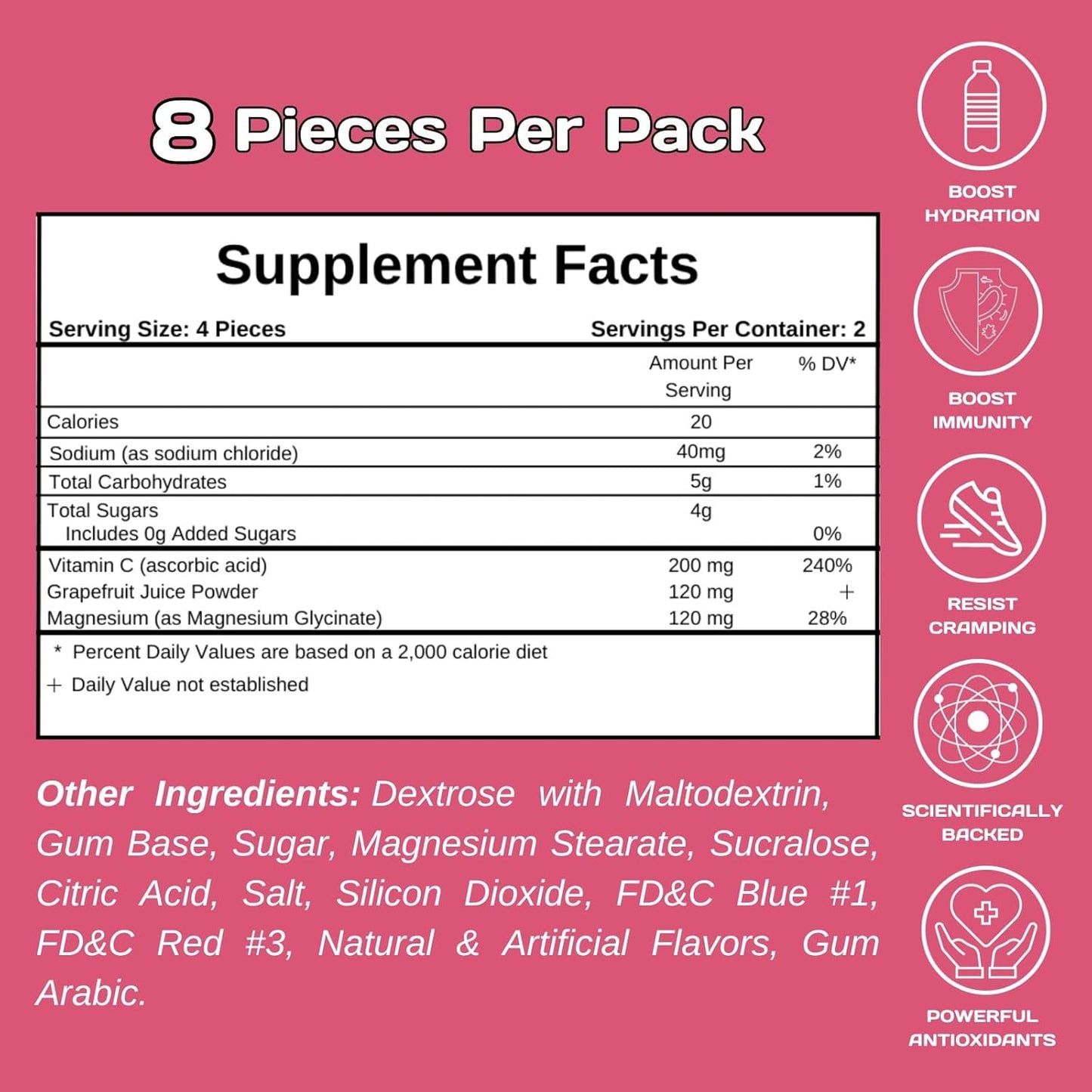 10 Pack VitaPLUR E-Boost Gum for Rave Wellness with Magnesium, Antioxidants, and Electrolytes - Adderall Comedown Relief Included