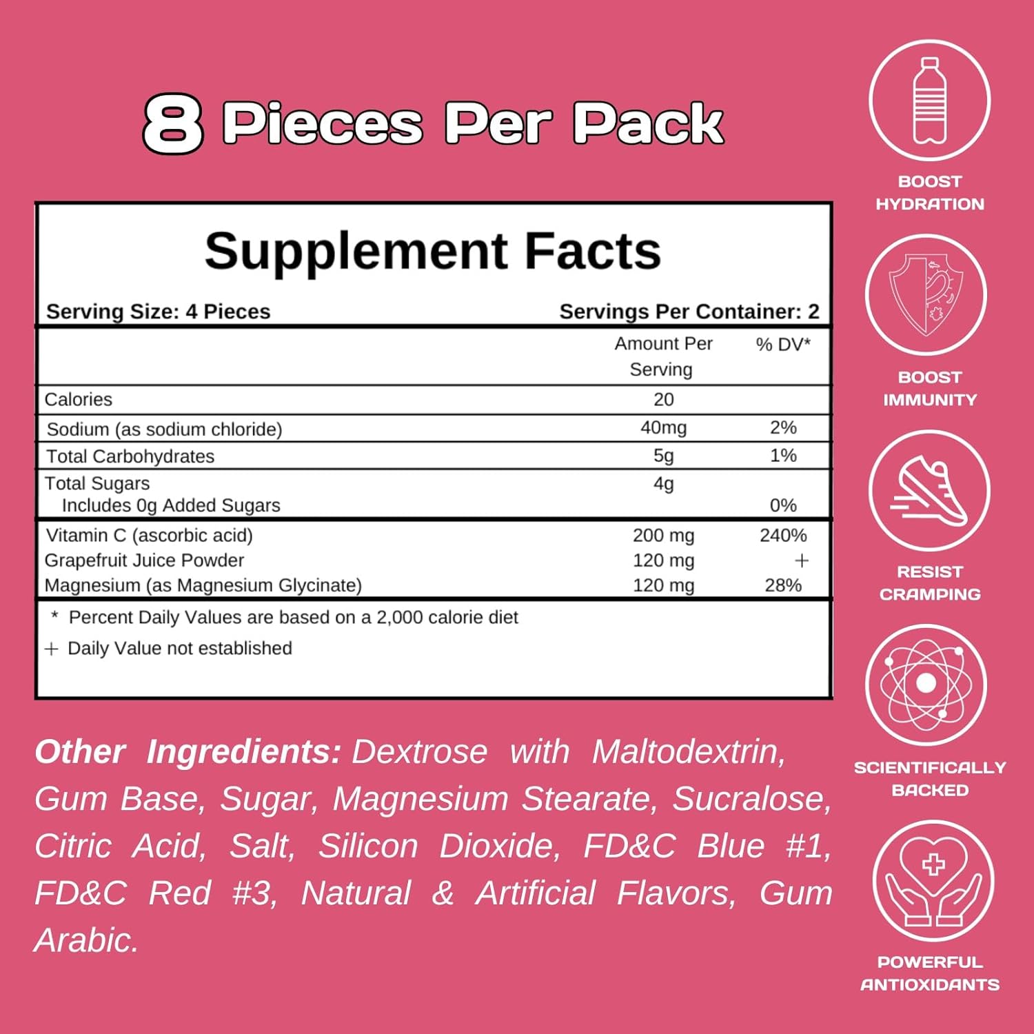 10 Pack VitaPLUR E-Boost Gum for Rave Wellness with Magnesium, Antioxidants, and Electrolytes - Adderall Comedown Relief Included