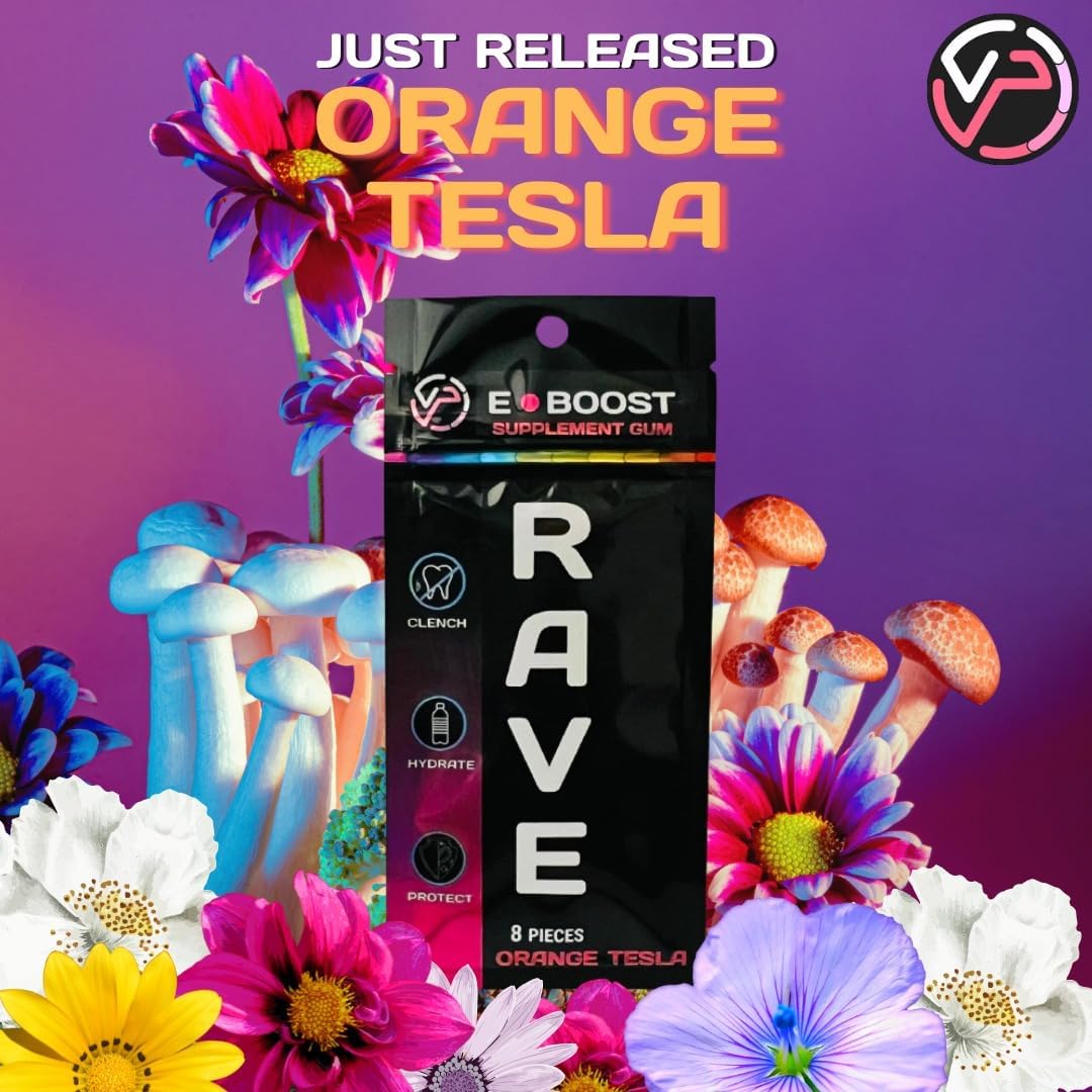 10 Pack VitaPLUR E-Boost Gum for Rave Wellness with Magnesium, Antioxidants, and Electrolytes - Adderall Comedown Relief Included